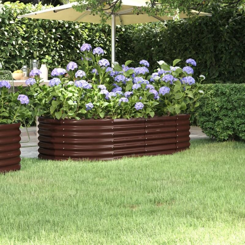 foto del prodotto vidaxl letto giardino acciaio verniciato a polvere 152x80x36cm marrone