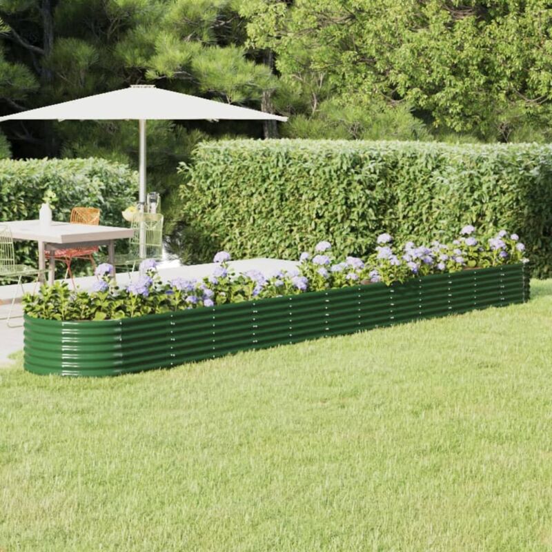 foto del prodotto vidaxl letto giardino acciaio verniciato a polvere 512x80x36 cm verde