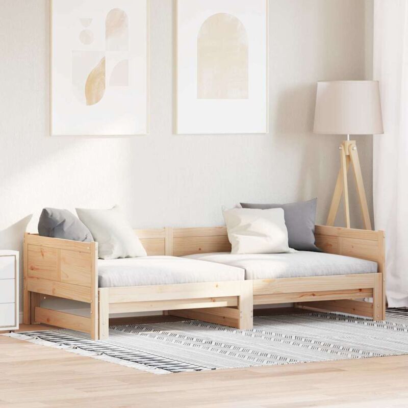 foto del prodotto vidaxl letto giorno estensibile 90x200 cm in legno massello di pino