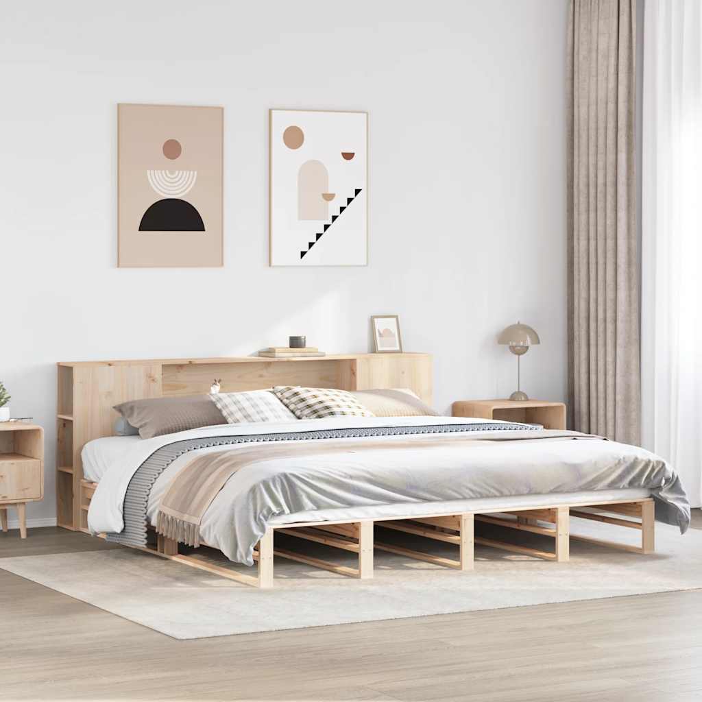 foto del prodotto vidaxl letto libreria senza materasso 200x200 cm in legno massello