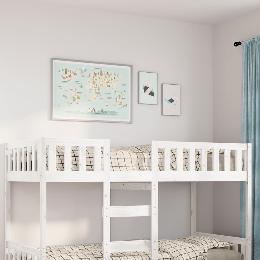 foto del prodotto vidaxl letto per bambini senza materasso bianco 90x200cm massello pino