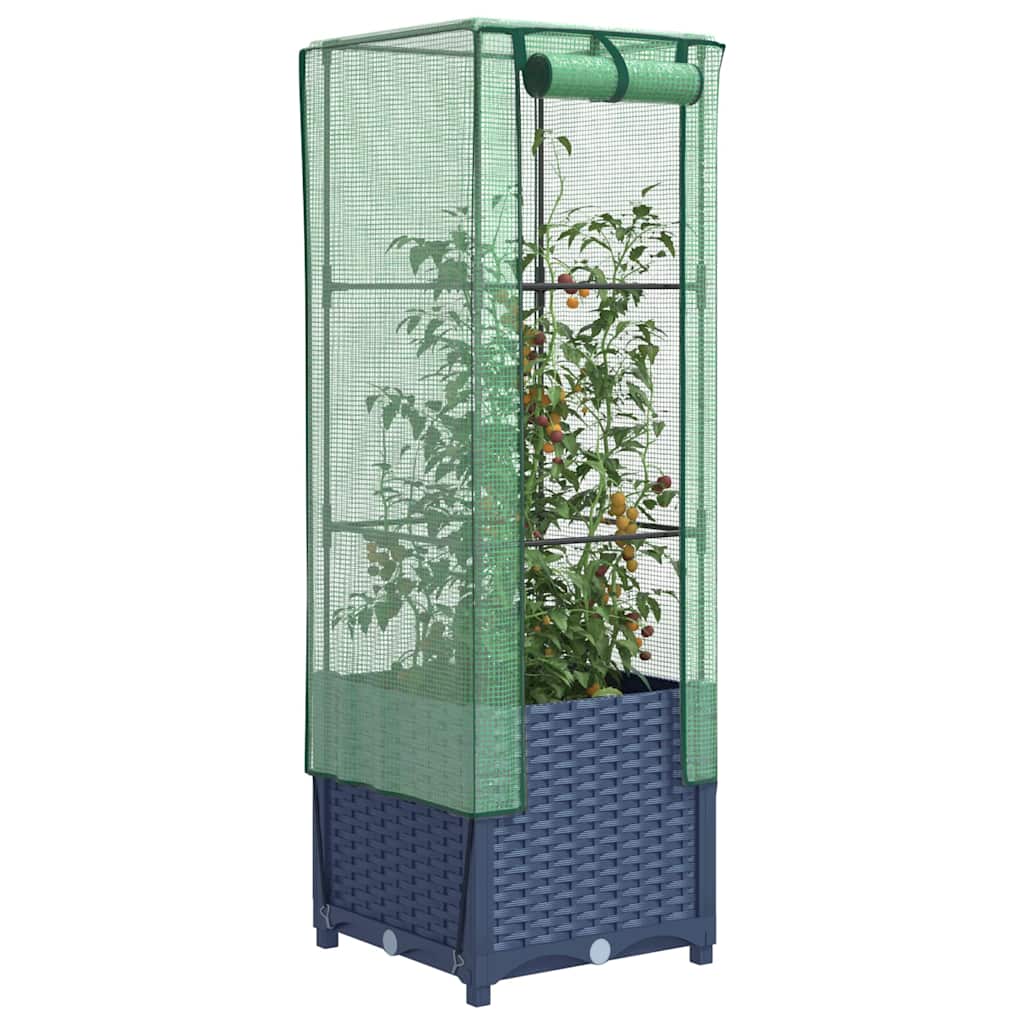 foto del prodotto vidaxl letto rialzato con copertura serra effetto rattan 40x40x139 cm