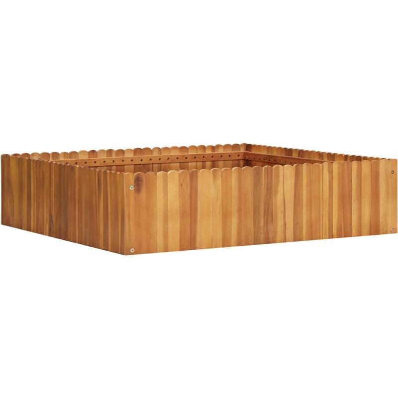 foto del prodotto vidaxl letto rialzato da giardino 100x100x25 cm in massello di acacia