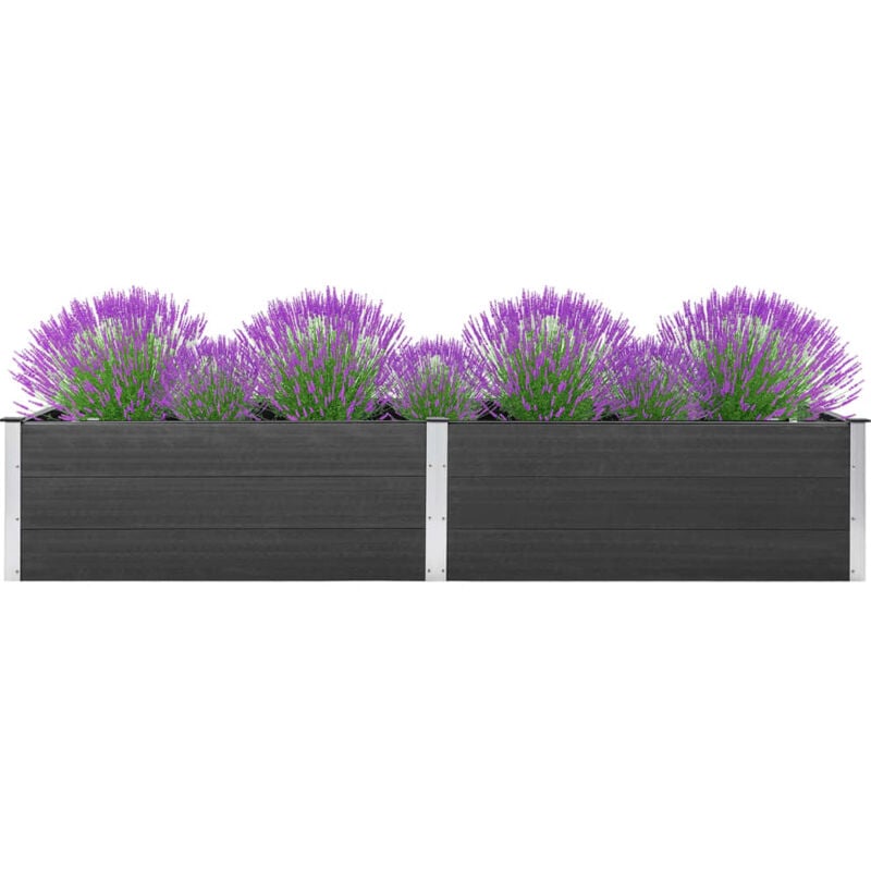 foto del prodotto vidaxl letto rialzato da giardino 200x100x54 cm in wpc grigio