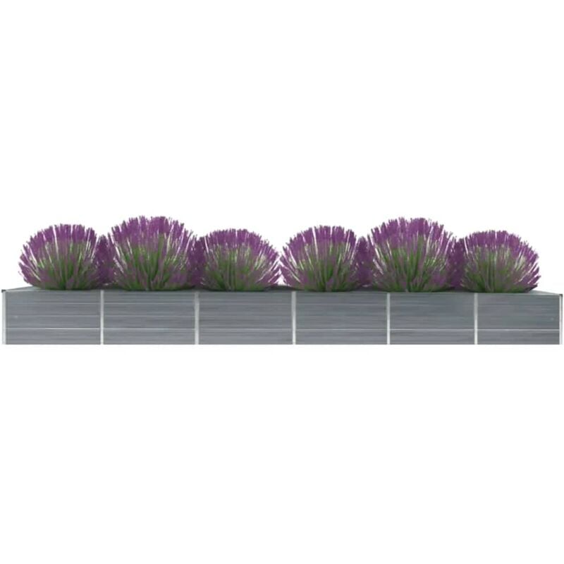 foto del prodotto vidaxl - letto rialzato da giardino acciaio zincato 480x80x45 cm grigio