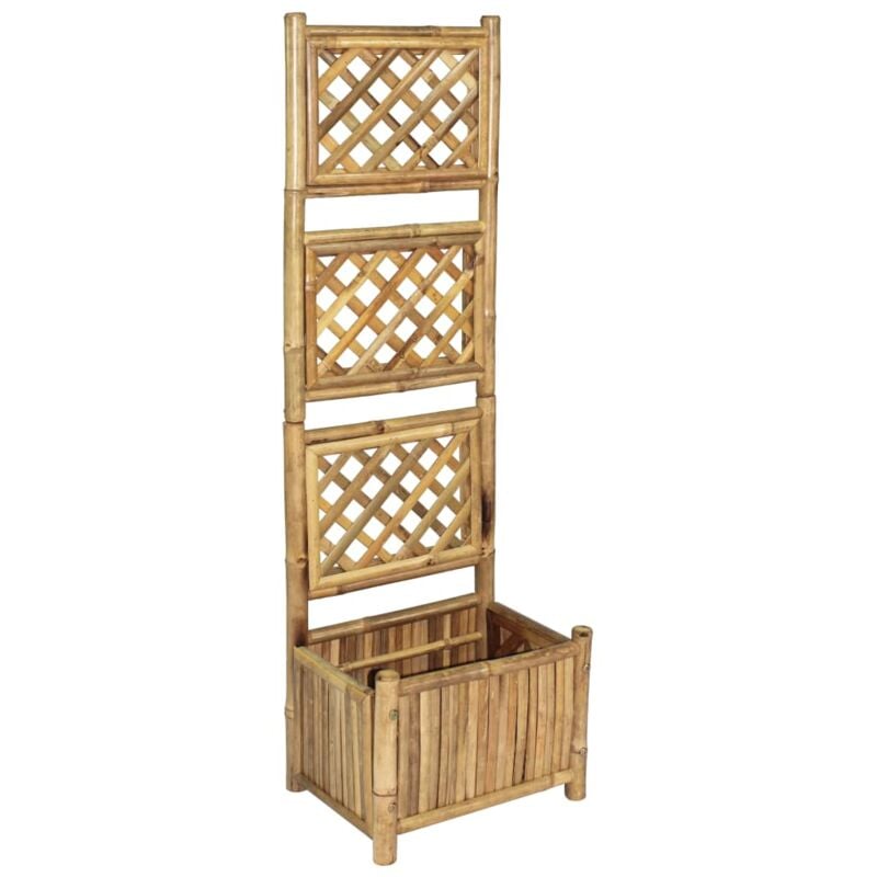 foto del prodotto vidaxl letto rialzato da giardino con graticcio in bamb 40 cm