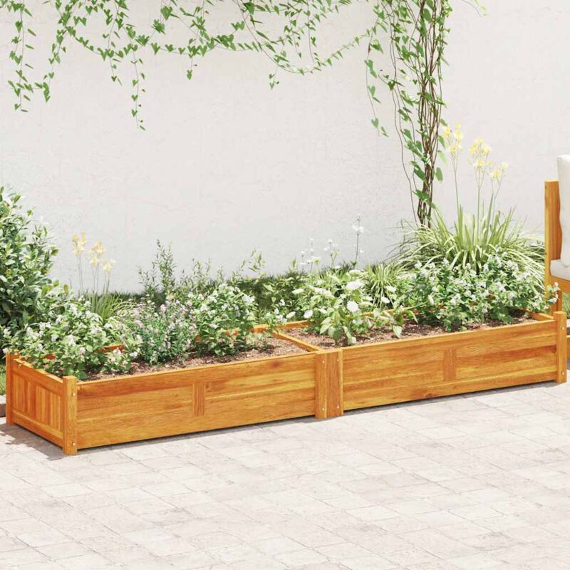 foto del prodotto vidaxl letto rialzato da giardino in legno di acacia 200x50x25 cm