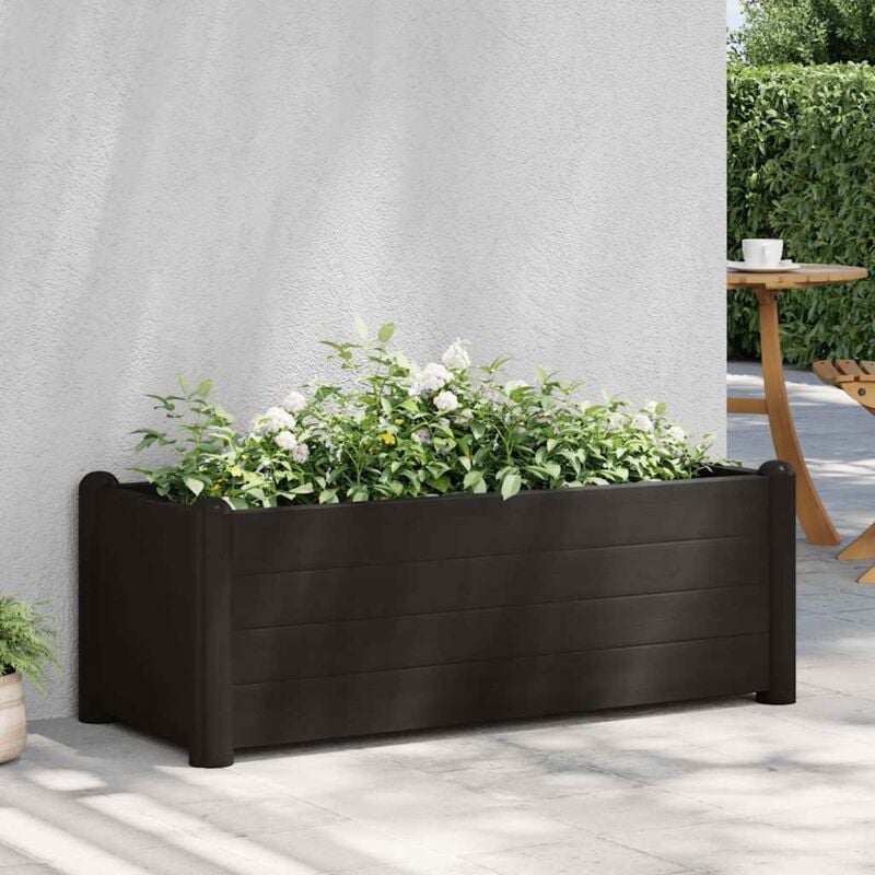 foto del prodotto vidaxl letto rialzato da giardino in pp antracite 100x43x35 cm
