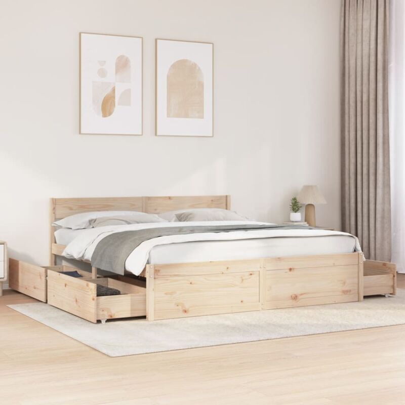 foto del prodotto vidaxl letto senza materasso 180x200 cm in legno massello di pino