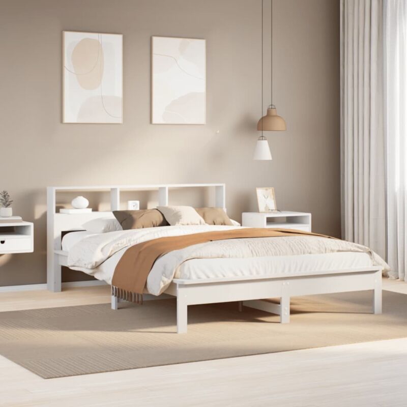 foto del prodotto vidaxl letto senza materasso bianco 135x190 cm legno massello di pino