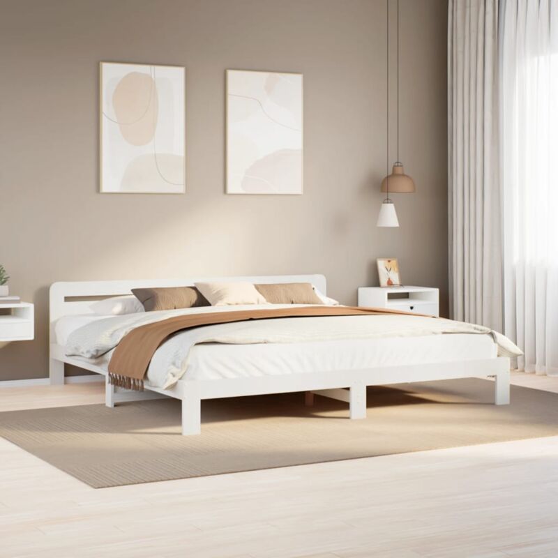 foto del prodotto vidaxl letto senza materasso bianco 180x200 cm legno massello di pino
