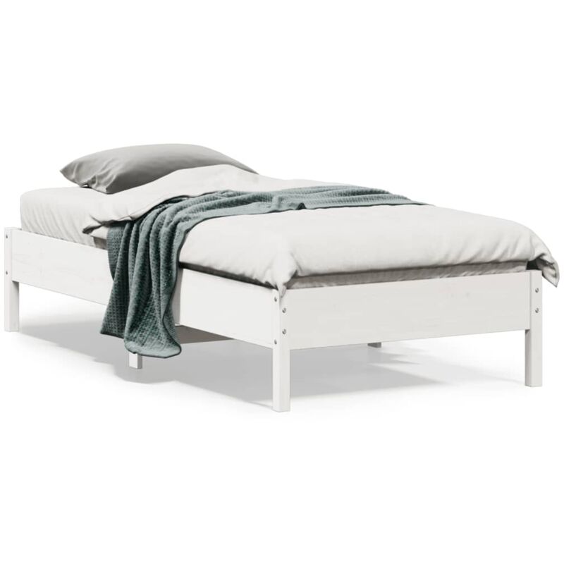 foto del prodotto vidaxl letto senza materasso bianco 90x190 cm in legno massello pino