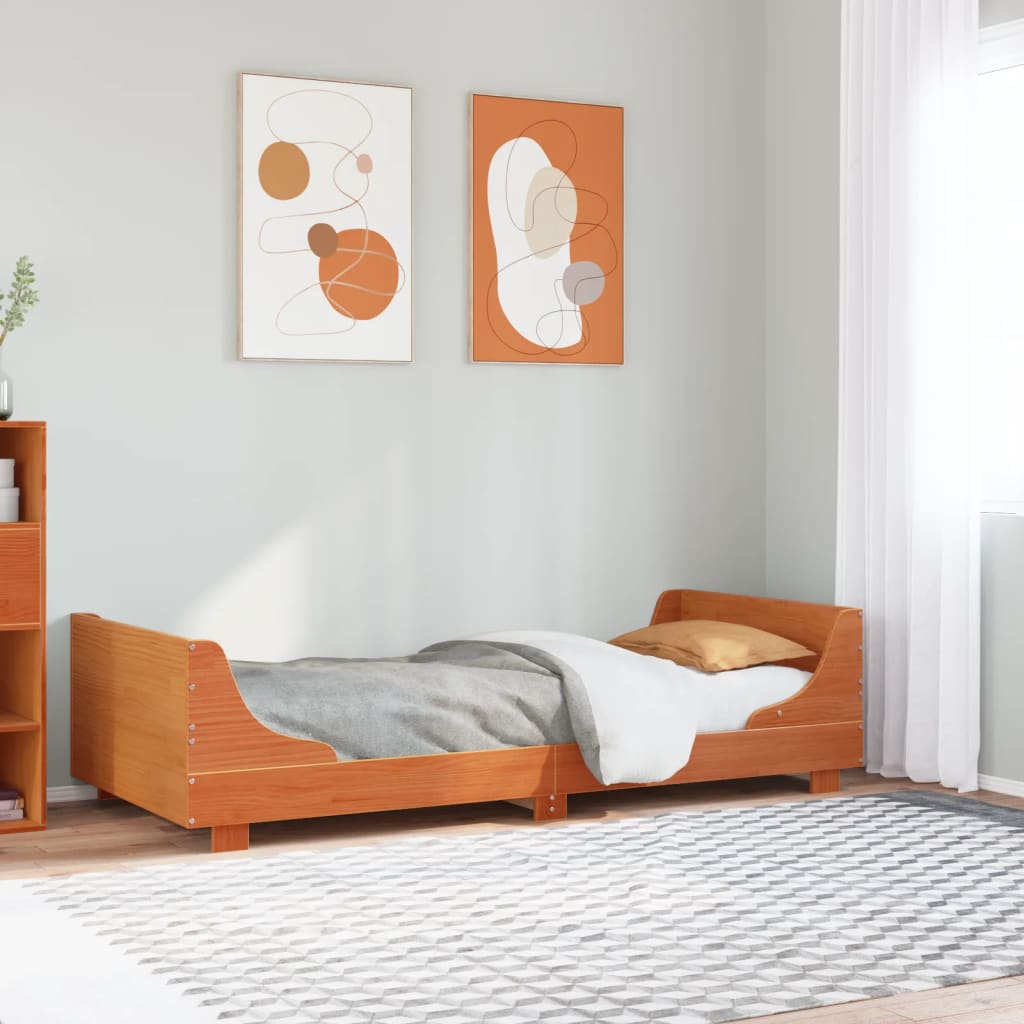 foto del prodotto vidaxl letto senza materasso marrone cera 90x200 cm legno di pino