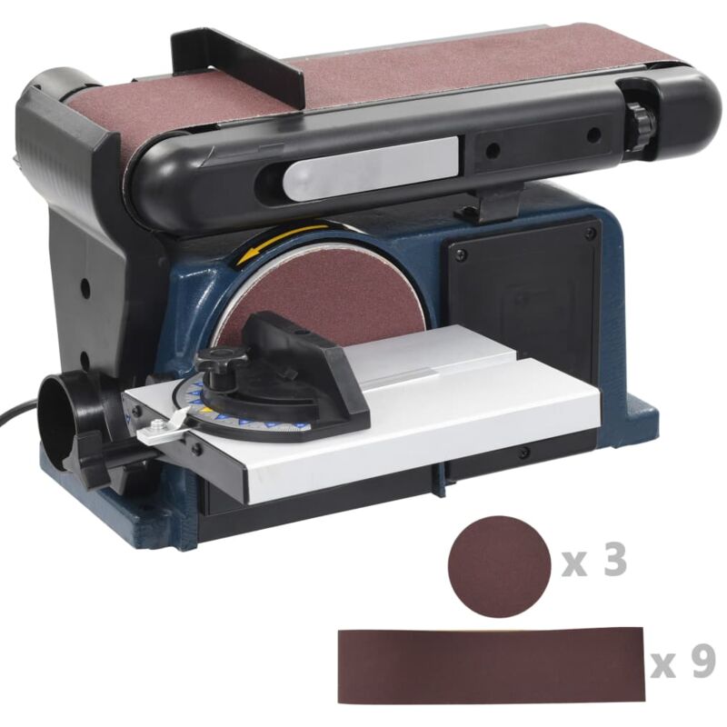 foto del prodotto vidaxl levigatrice a nastro e a disco elettrica 370 w 150 mm