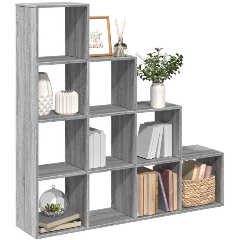 foto del prodotto vidaxl libreria 4 ripiani grigio sonoma 131,5x29x131,5 cm truciolato