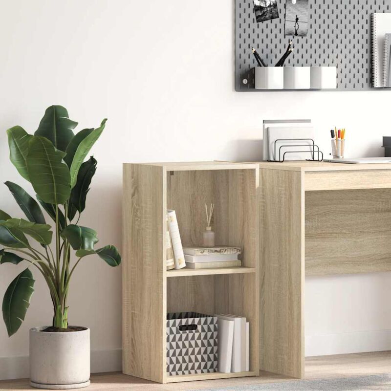 foto del prodotto vidaxl libreria 5 ripiani rovere sonoma 40x30x76,5cm legno multistrato