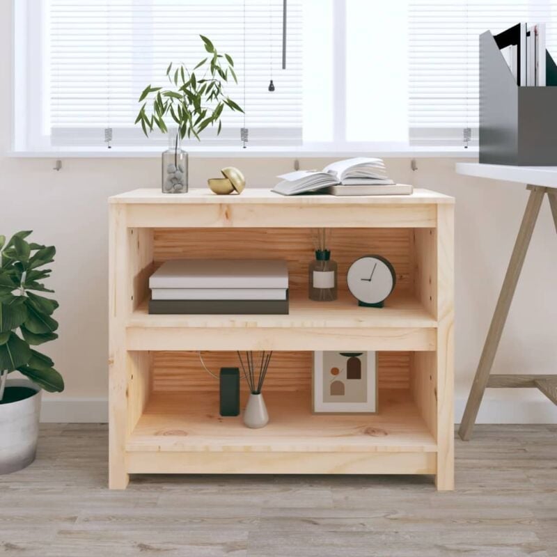 foto del prodotto vidaxl libreria 80x35x68 cm in legno massello di pino