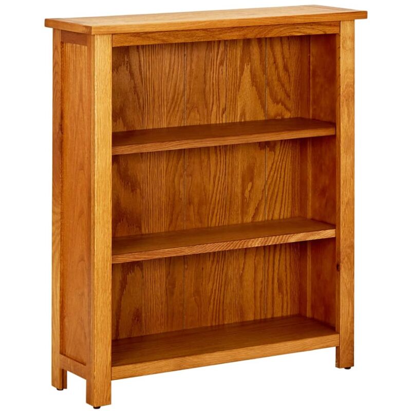 foto del prodotto vidaxl libreria a 3 ripiani 70x22,5x82 cm in massello di rovere