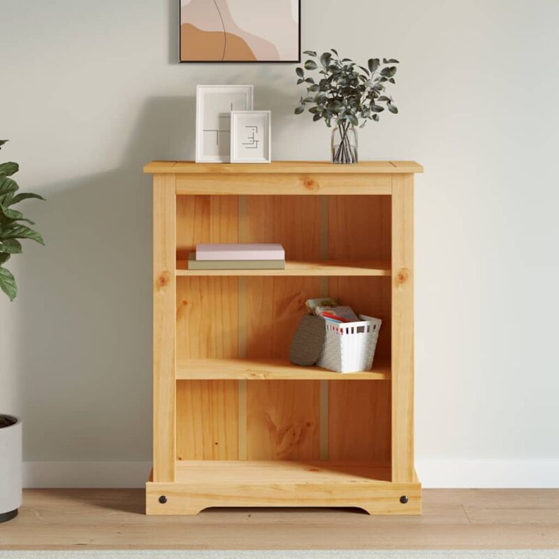 foto del prodotto vidaxl libreria a 3 ripiani pino messicano corona range 80x29x100 cm