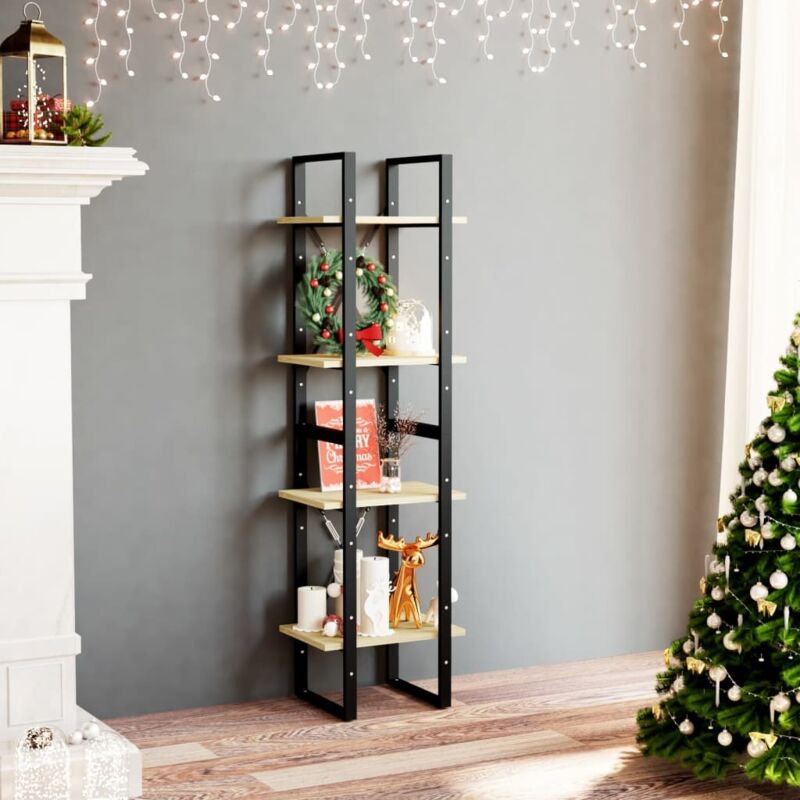 foto del prodotto vidaxl libreria a 4 ripiani 40x30x140 cm in legno massello di pino