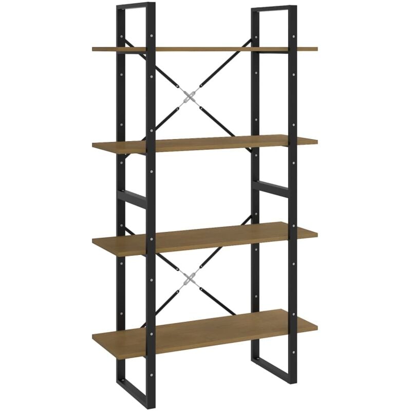 foto del prodotto vidaxl - libreria a 4 ripiani 80x30x140 cm in legno massello di pino