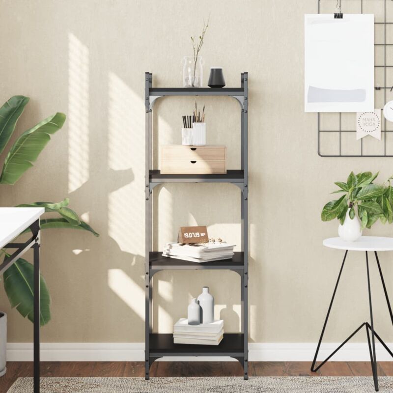 foto del prodotto vidaxl libreria a 4 ripiani nera 40x30x120 cm in legno multistrato