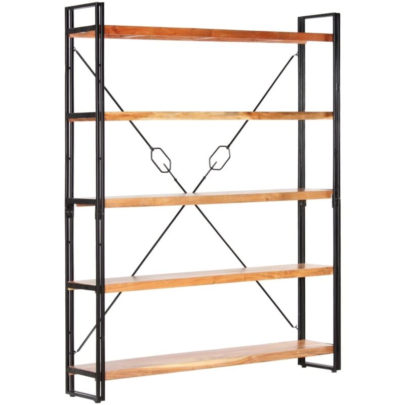 foto del prodotto vidaxl libreria a 5 ripiani 140x30x180 cm in legno massello di acacia