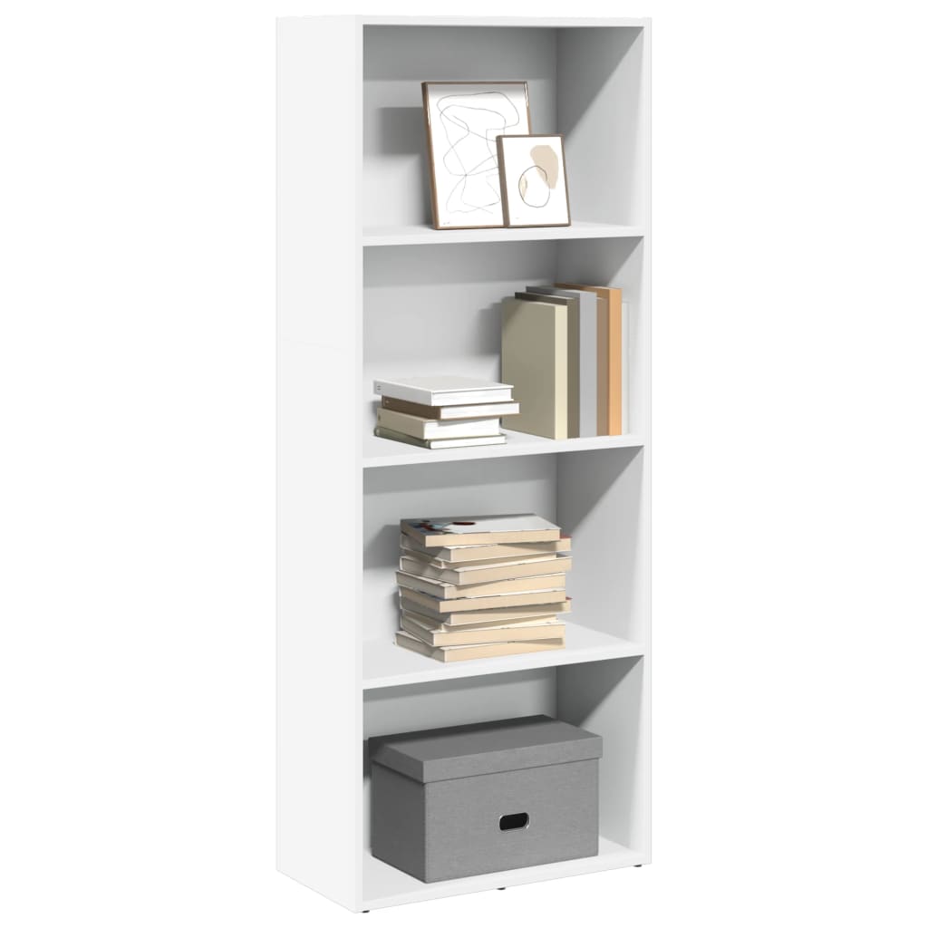 foto del prodotto vidaxl libreria bianca 60x30x152 cm in legno multistrato