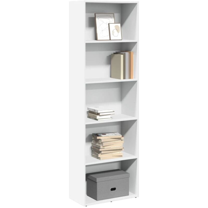 foto del prodotto vidaxl libreria bianca 60x30x189 cm in legno multistrato