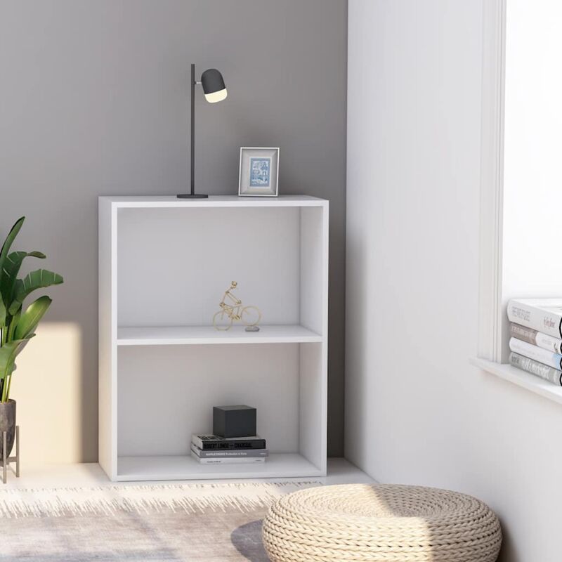 foto del prodotto vidaxl libreria bianca 60x30x76,5 cm in legno multistrato