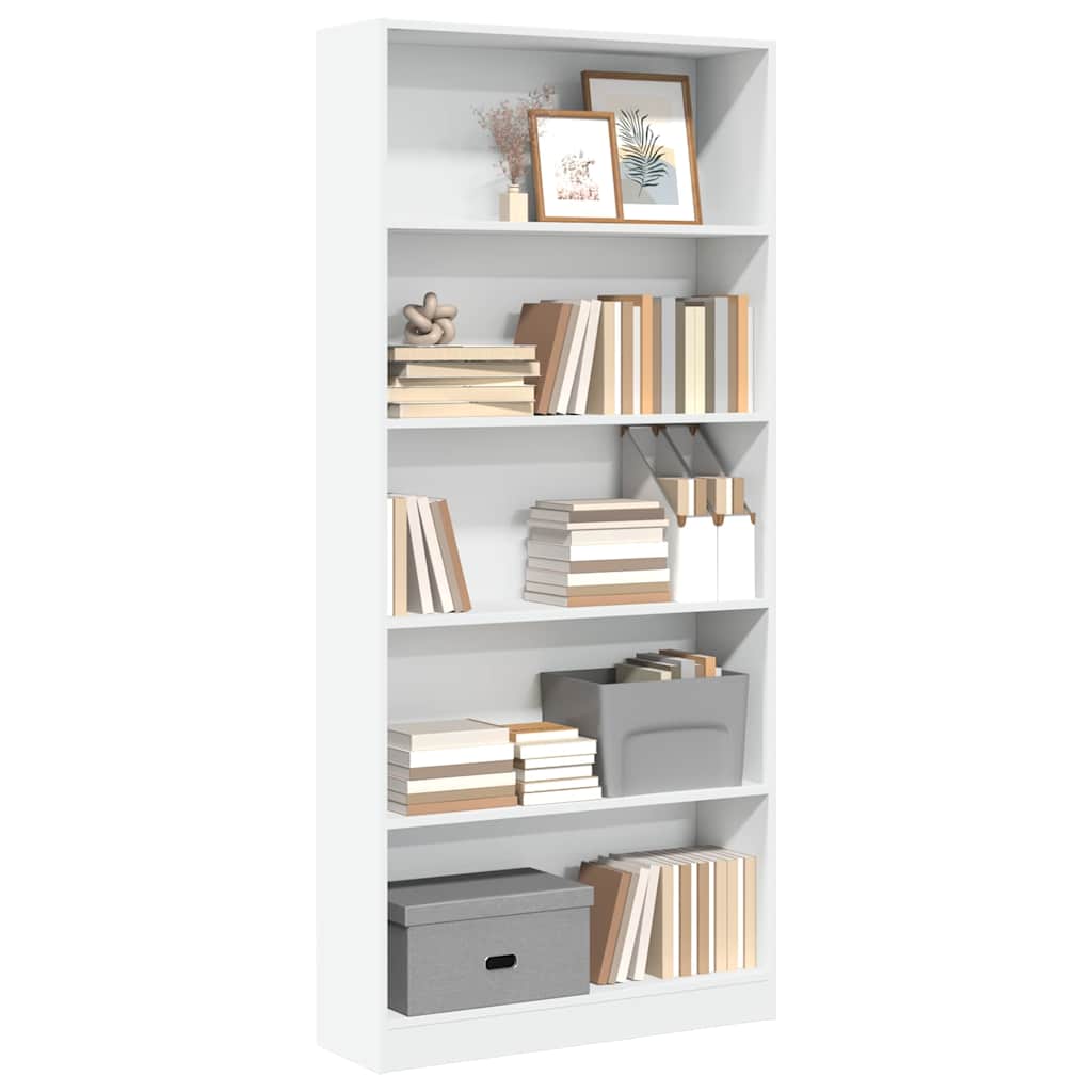 foto del prodotto vidaxl libreria bianca 80x24x176 cm in legno multistrato