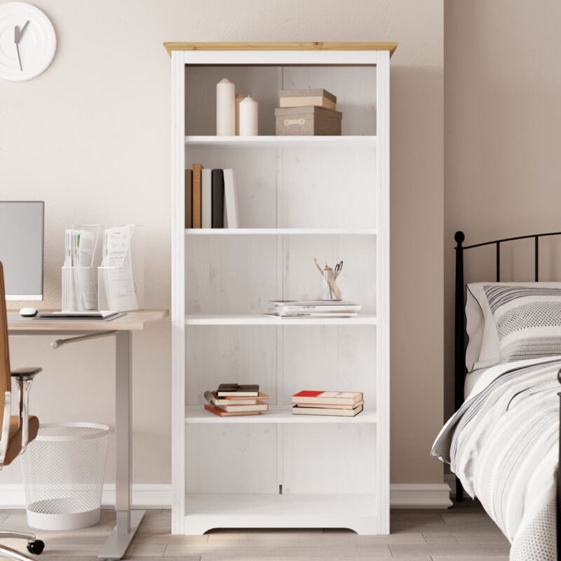 foto del prodotto vidaxl libreria bodo 5 ripiani 82x40x173cm legno massello pino marrone