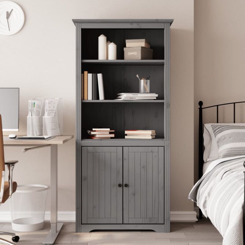 foto del prodotto vidaxl - libreria bodo 82x40x173 cm in legno massello di pino grigio