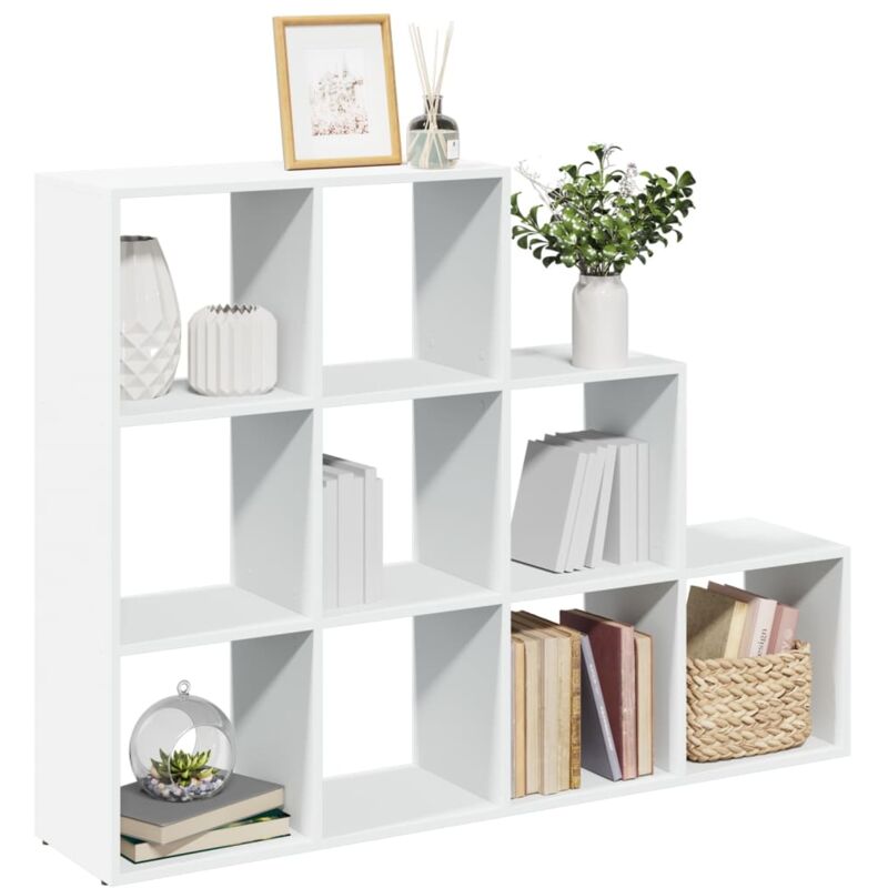 foto del prodotto vidaxl libreria divisorio 3 ripiani bianca 137,5x29x103,5cm truciolato