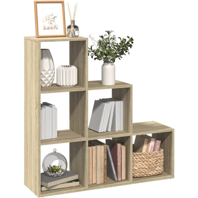 foto del prodotto vidaxl libreria divisorio 3ripiani rovere sonoma 99x29x99cm truciolato