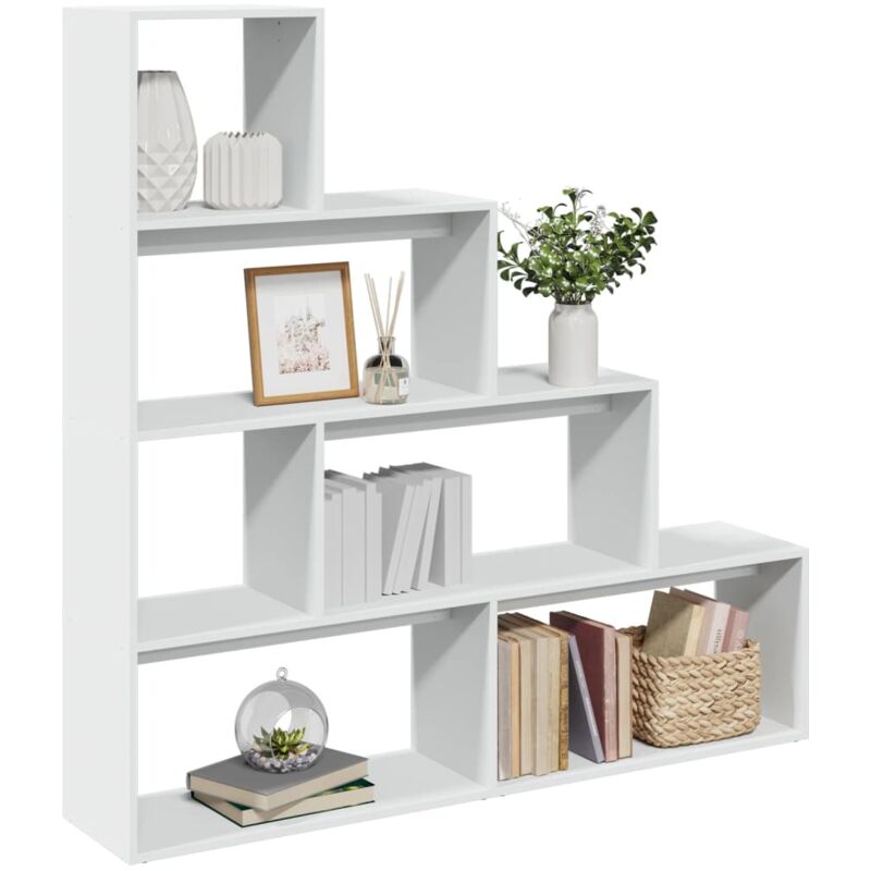 foto del prodotto vidaxl libreria divisorio 4 ripiani bianca 143,5x29x143,5cm truciolato