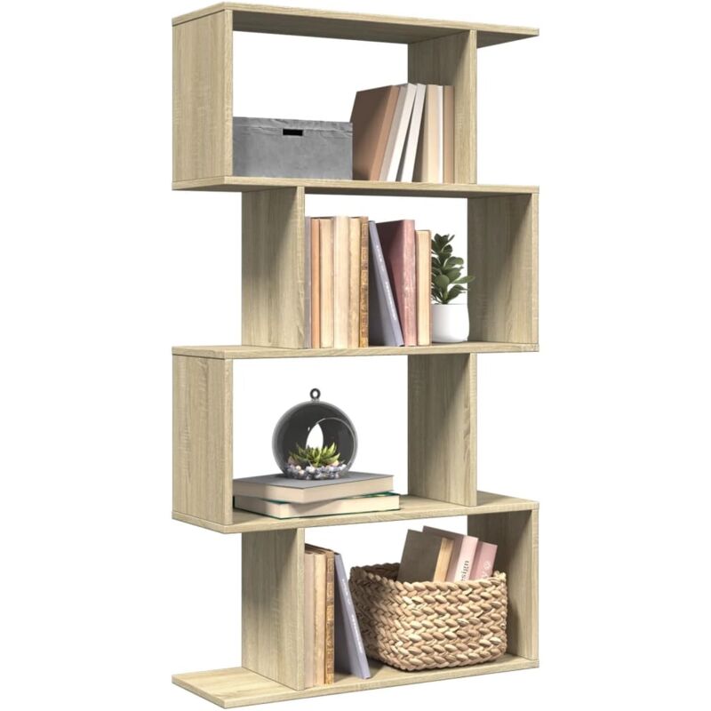foto del prodotto vidaxl libreria divisorio 4 ripiani sonoma 70x24x129 cm in truciolato