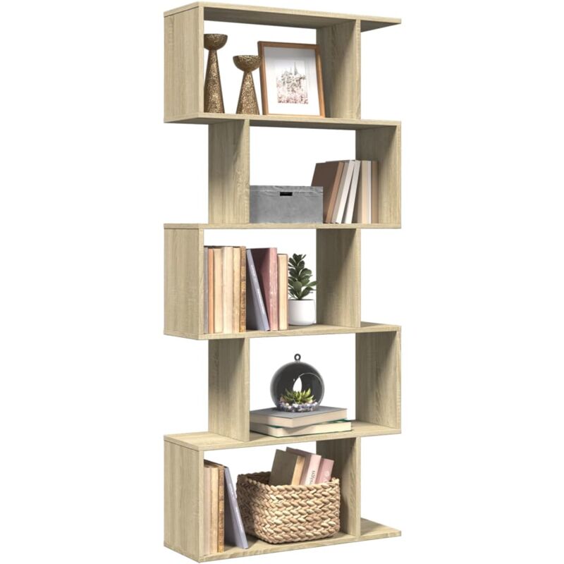 foto del prodotto vidaxl libreria divisorio 5 ripiani sonoma 70x24x161 cm in truciolato