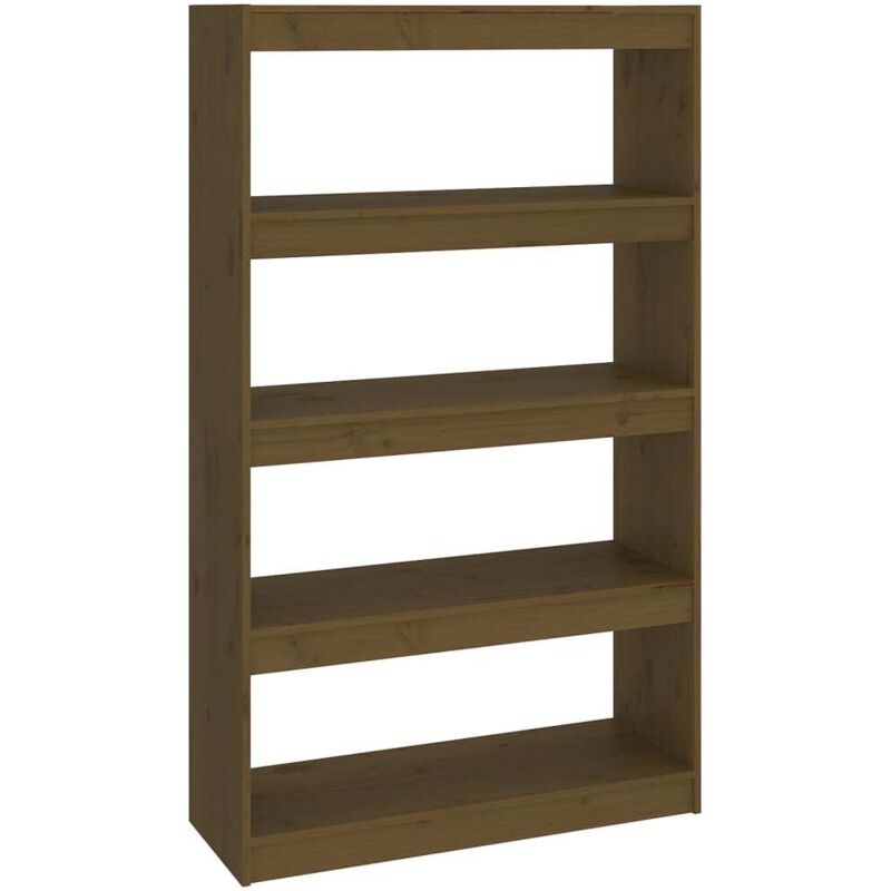 foto del prodotto vidaxl - libreria/divisorio ambra 80x30x135,5 cm legno massello di pino