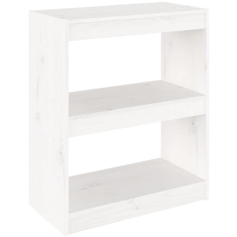 foto del prodotto vidaxl - libreria divisorio bianco 60x30x71,5 cm in massello di pino