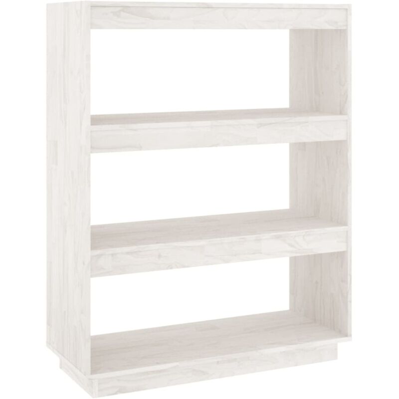foto del prodotto vidaxl - libreria/divisorio bianco 80x35x103 cm legno massello di pino