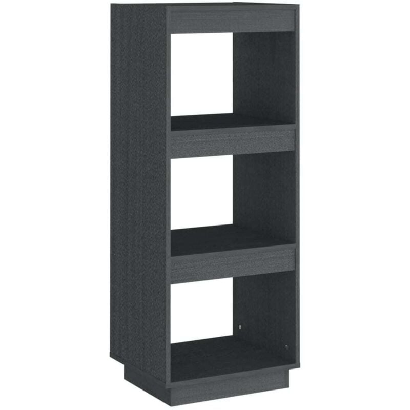 foto del prodotto vidaxl - libreria/divisorio grigio 40x35x103cm in legno massello di pino