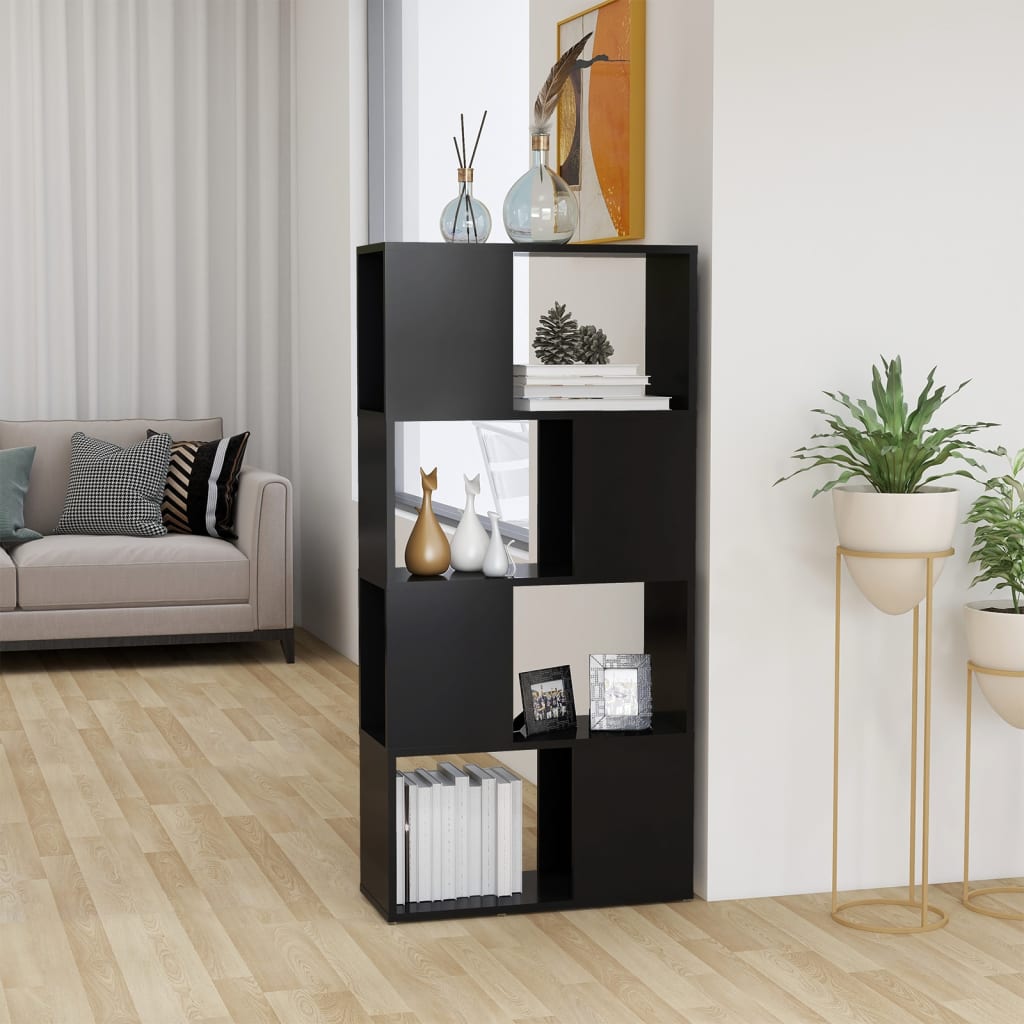 foto del prodotto vidaxl libreria divisorio grigio 60x24x124,5 cm in truciolato