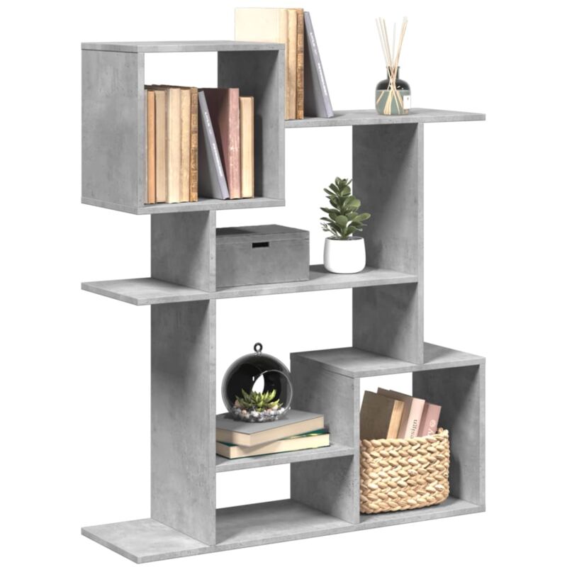 foto del prodotto vidaxl libreria divisorio grigio cemento 92x29x112 cm in truciolato