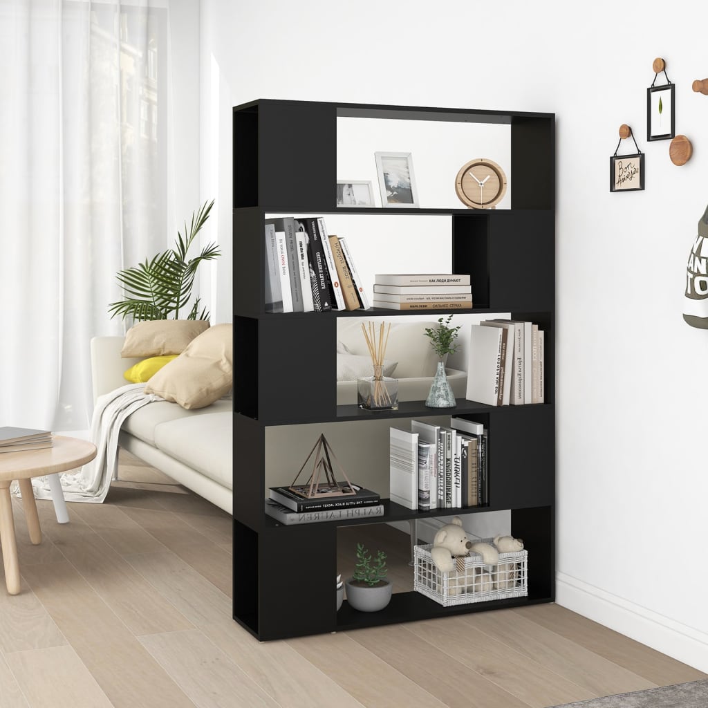 foto del prodotto vidaxl libreria divisorio nero 100x24x155 cm in truciolato