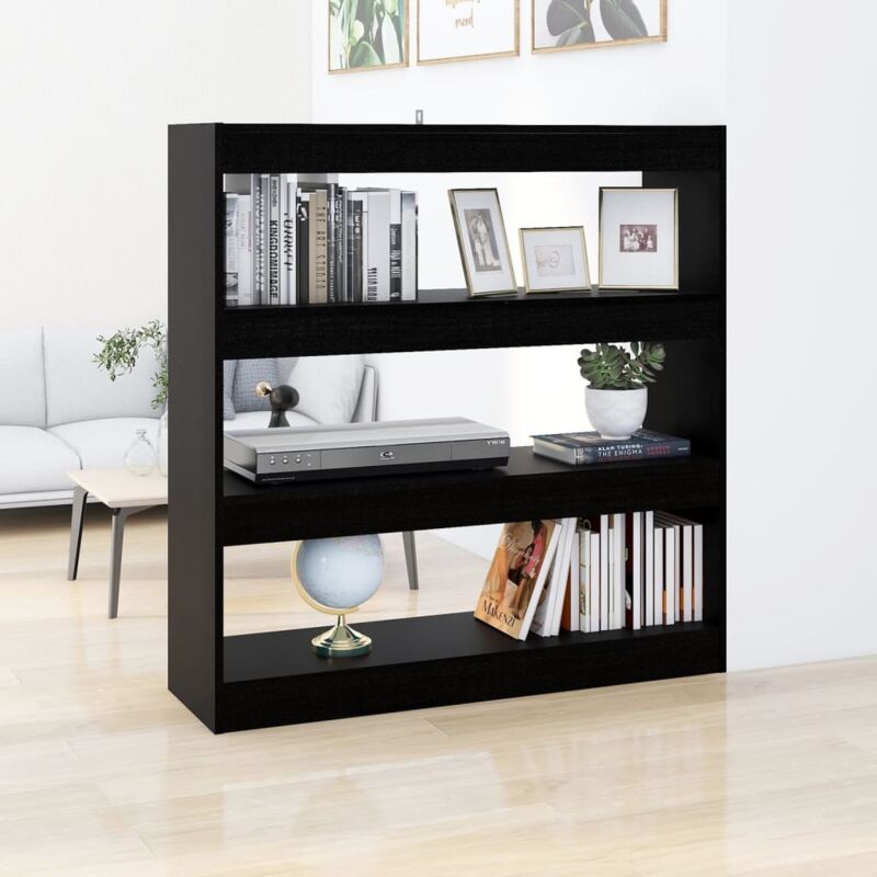 foto del prodotto vidaxl libreria divisorio nero 100x30x103 cm