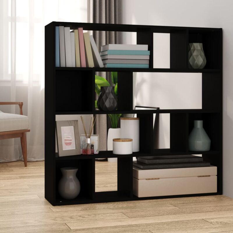 foto del prodotto vidaxl libreria divisorio nero 105x24x102 cm