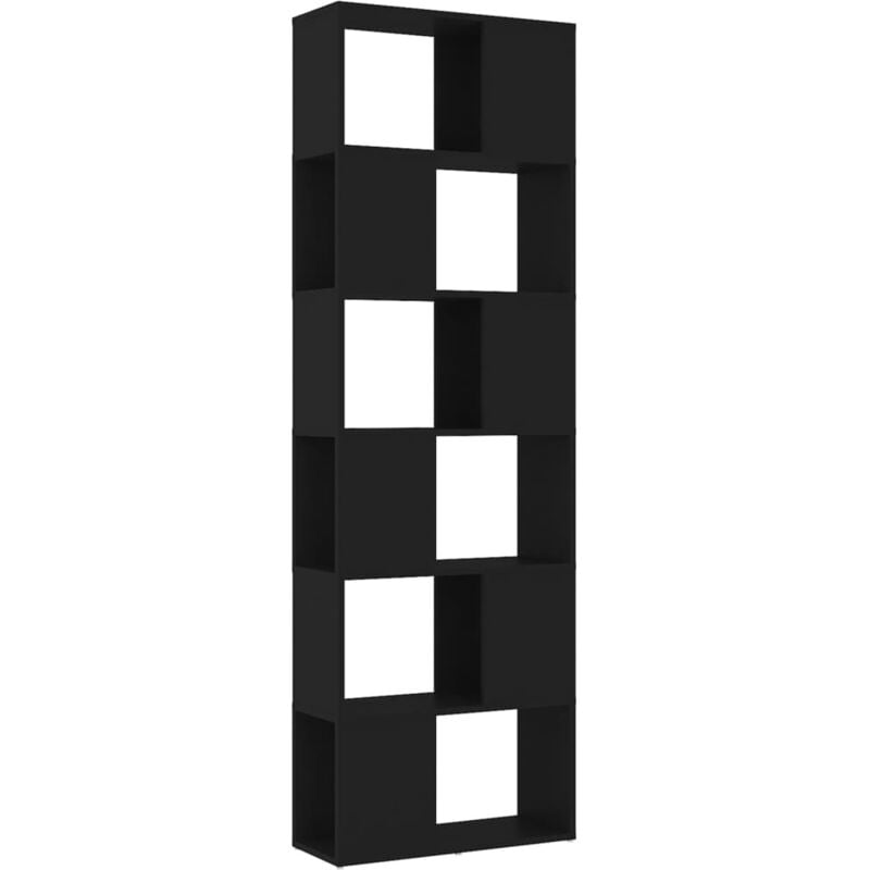 foto del prodotto vidaxl - libreria divisorio nero 60x24x186 cm in truciolato