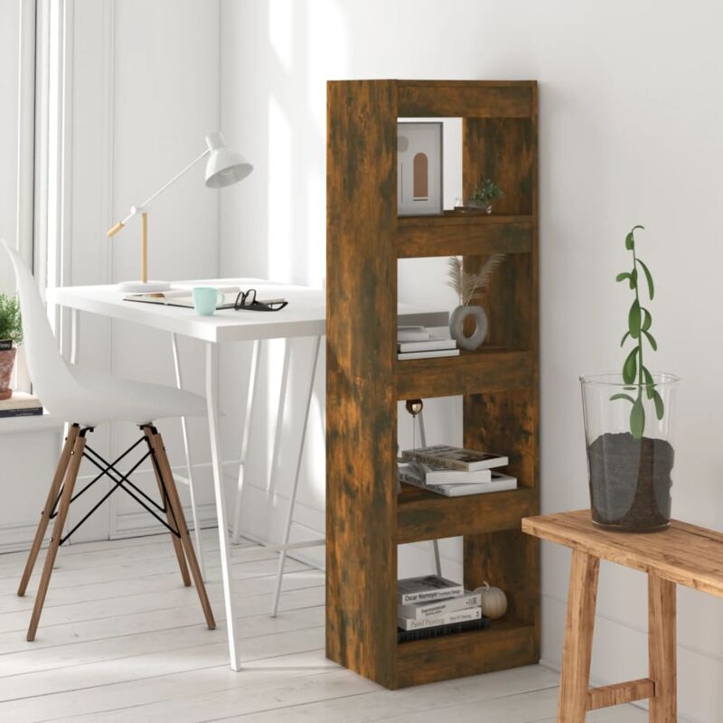 foto del prodotto vidaxl libreria divisorio rovere fumo 40x30x135 cm