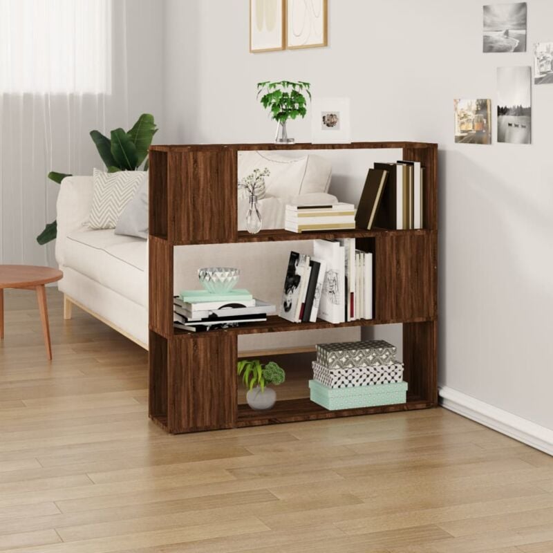 foto del prodotto vidaxl libreria divisorio rovere marrone 100x24x94 cm